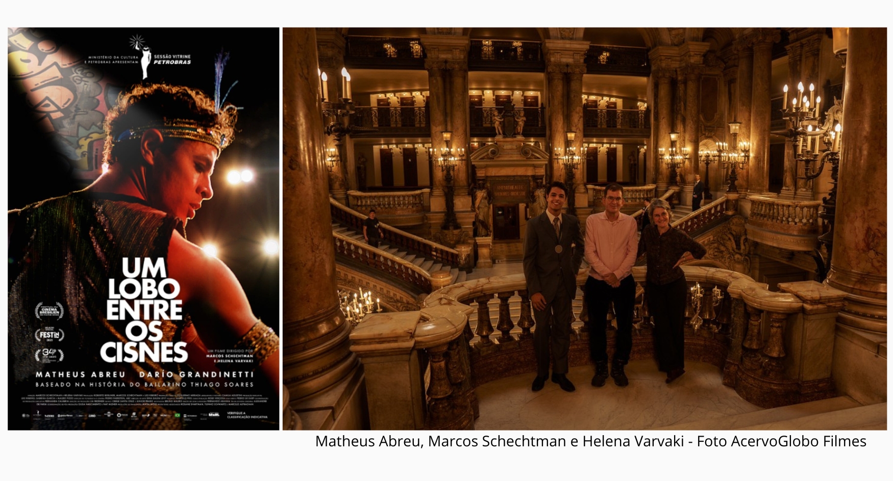 Matheus Abreu, Marcos Schechtman e Helena Varvaki - Foto AcervoGlobo&nbsp;Filmes